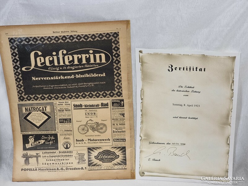Berliner Illustrirter Zeitung német nyelvű újság, 1923 / 1892-1945 között került kiadásra.