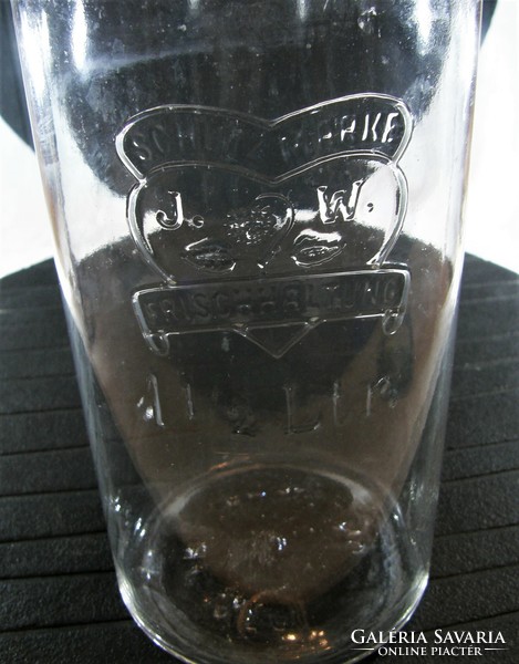 Antik schutzmarke frischhaltung  dombornyomott üveg 1920 körüli