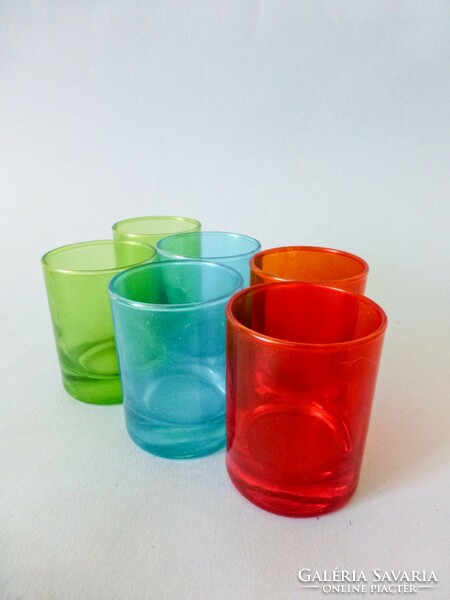 Retro, colored half glasses, 6 in one, complete set