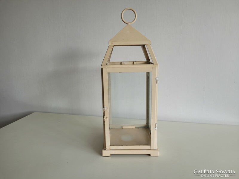 Függeszthető nagy 46 cm es üvegezett felakasztható lámpás mécsestartó gyertyatartó