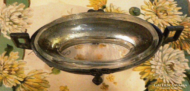 Antique salt shaker metal + glass