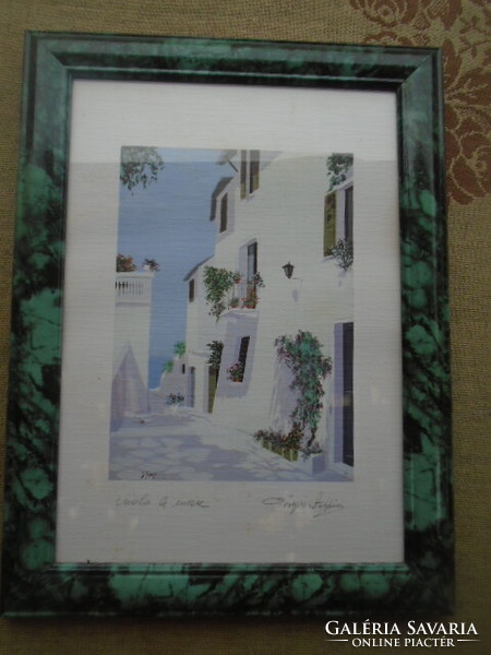 Világhírű művésztől Giorgio Zuppini Watercolor Print Signed and Titled in Pencil