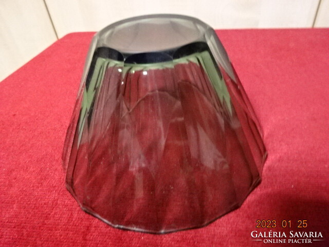 Green glass bowl, diameter 15 cm. He has! Jokai.