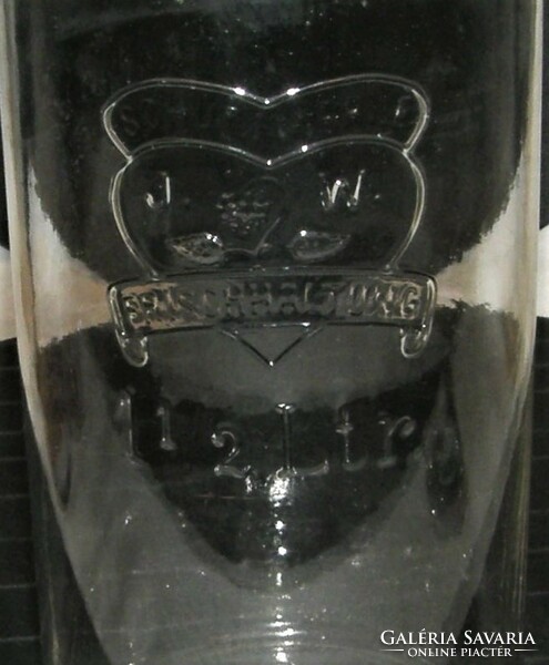 Antique schutzmarke frischhaltung embossed glass circa 1920
