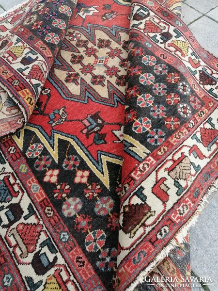 Iráni Kurd Mazlaghan nomád kézi csomózású szőnyeg. Alkudható!
