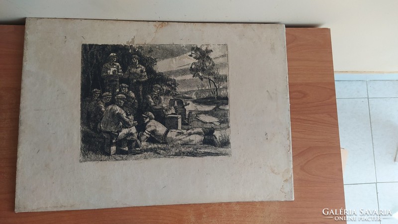 (K) old communist etching military 3