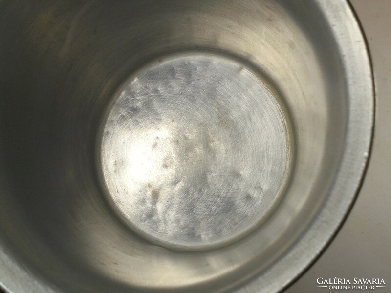 Régi retro dupla falú tejforraló tej forraló edény  konyhai eszköz - alu alumínium