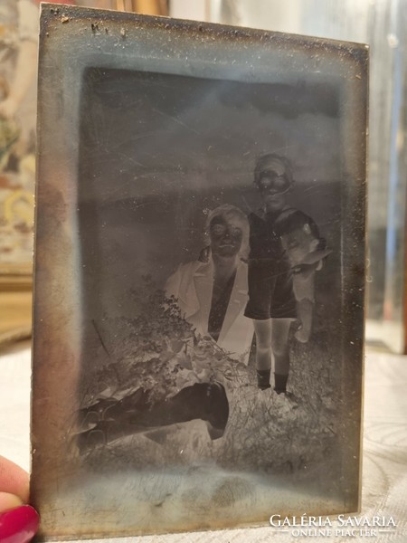 15 pieces of antique glass photo negative glass negative