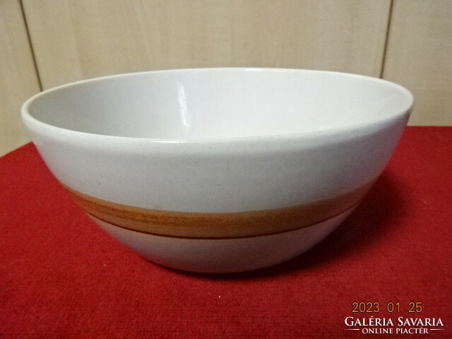 German porcelain bowl, brown striped, diameter 19 cm. He has! Jokai.
