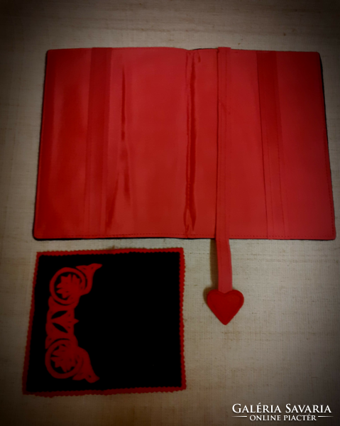 Post book cover decorated with hand-made filter paper with tissue holder