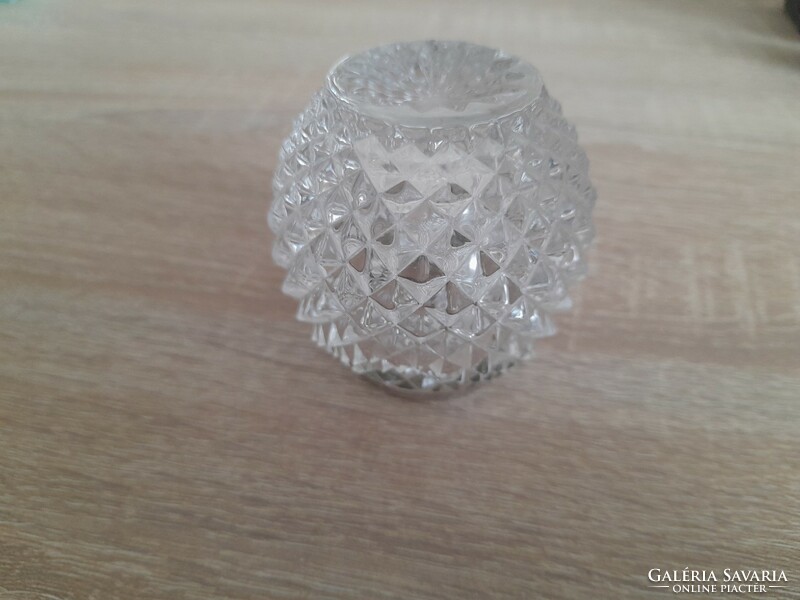 800-As silver-rimmed crystal ball toothpick holder