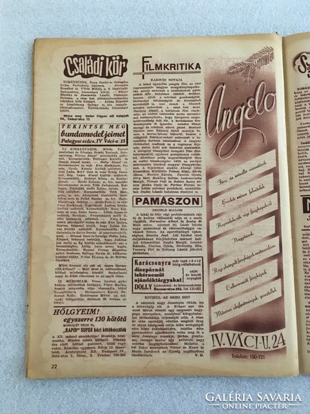 Magyar Nők Lapja 1943. december 1., V. évfolyam 34. szám​​ - címlapon: Horthy Miklós és unokája