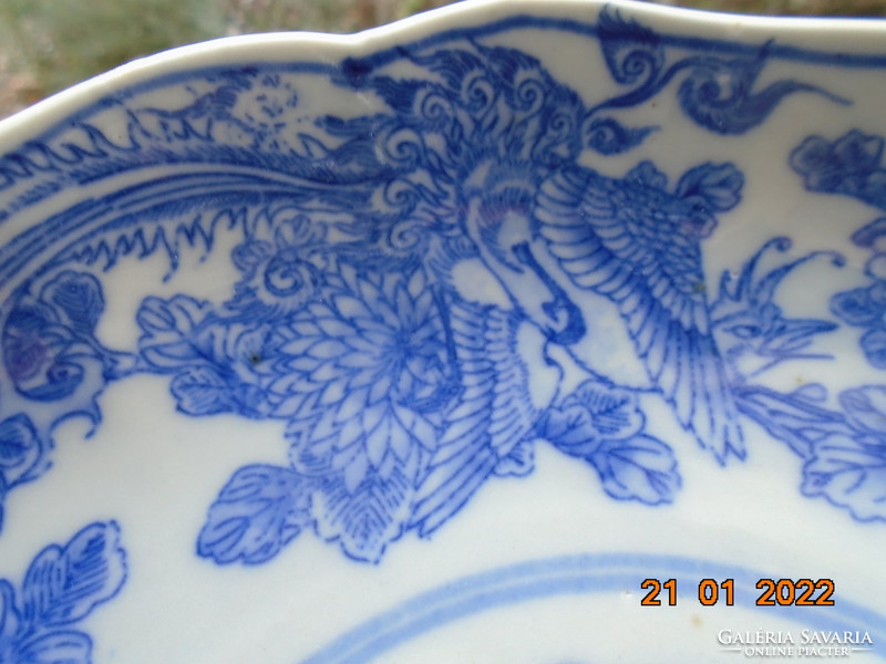 Antique Japanese plate with an interesting bird of paradise