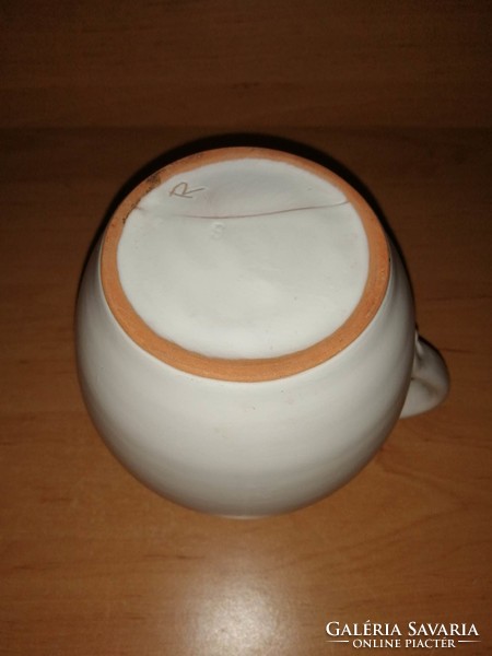 Retro glazed ceramic jug 14 cm high (14/d)