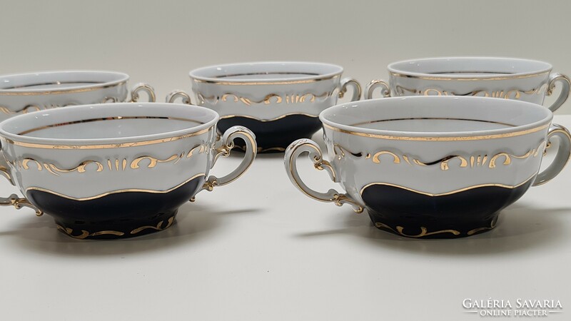 Zsolnay Pompadour III 5 személyes Leveses csészék / készlet #1568
