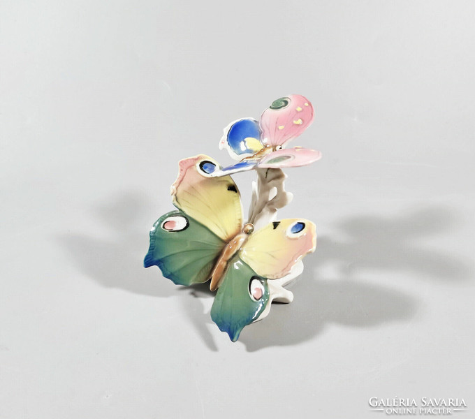 Karl ens, pair of butterflies, hand-painted antique porcelain figure, flawless! (A032)