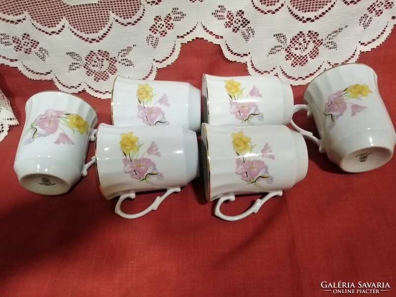 6 beautiful mugs with flowers