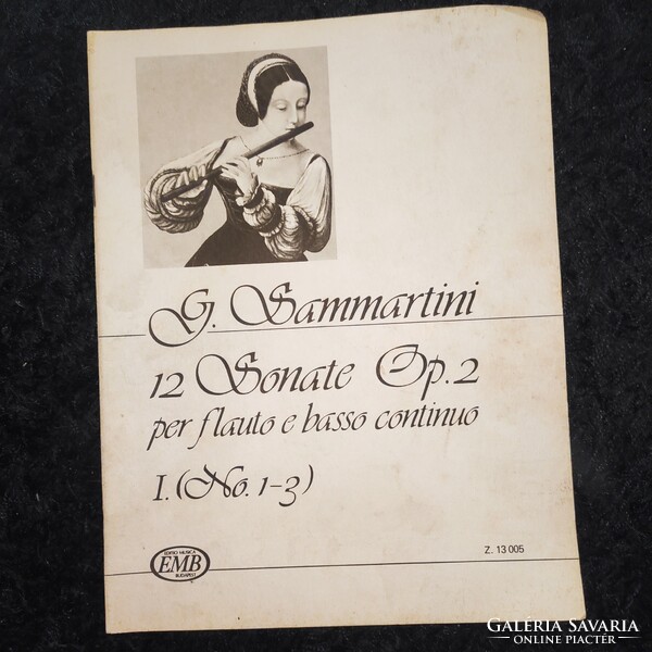 Sammartini, 12 sonatas op.2.(No.1-3.) for flute and basso continuo (sheet music)