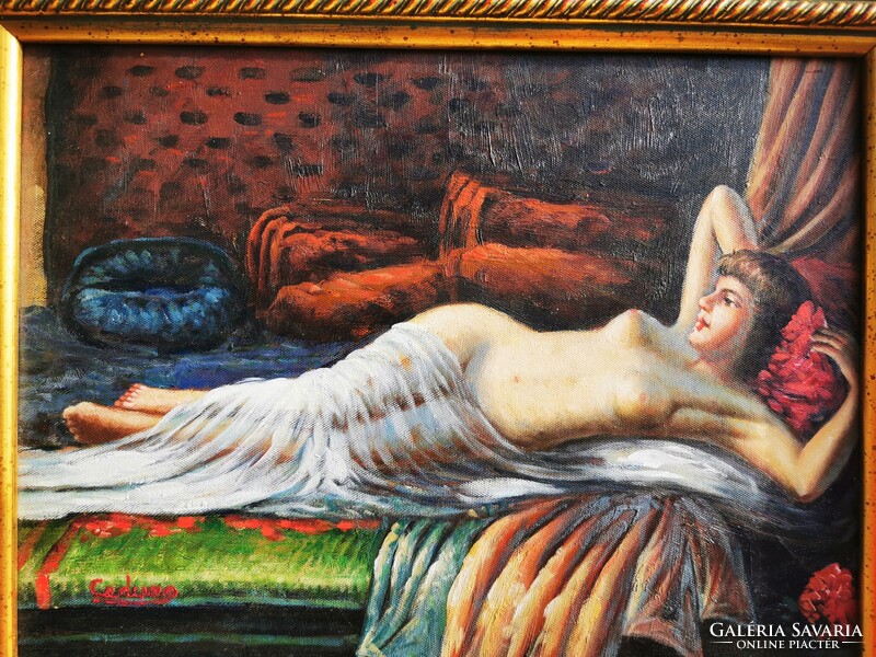 Nude, oil painting