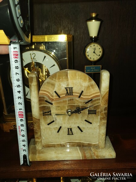 Table clock made of marble, fireplace clock, beautiful decorative object, at a good price