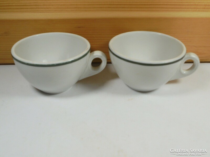 Antique old marked Zsolnay porcelain mug cup 2 pcs