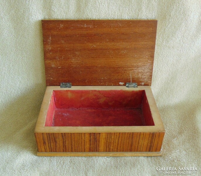 Antique inlaid large wooden box