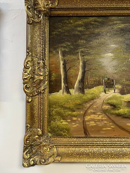Framed large size oil painting