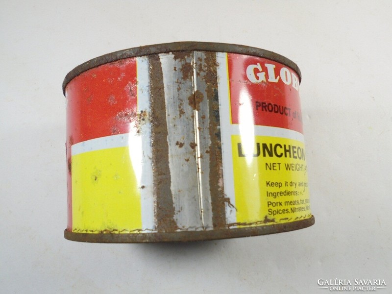 Retro globus canned food can - lentil meat - made for foreign export