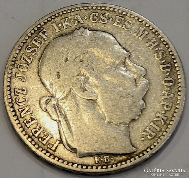 N/020 - 1895 silver József Ferenc 1 crown