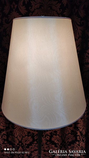 Luxury vintage zenith Scandinavian design 3-burner copper wood leather floor lamp marked original rarity
