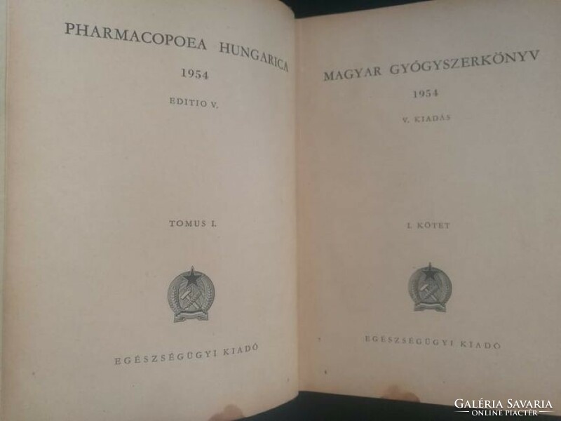 Magyar gyógyszerkönyv I-III. kötet 1954