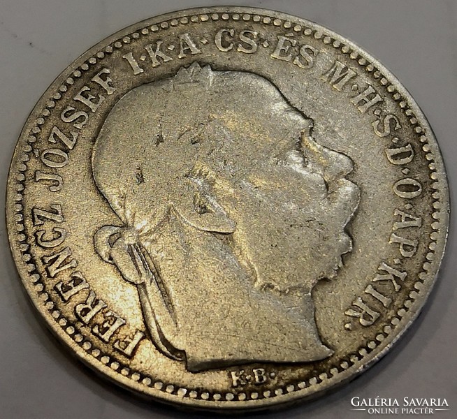 N/020 - 1895-ös ezüst Ferenc József 1 koronás