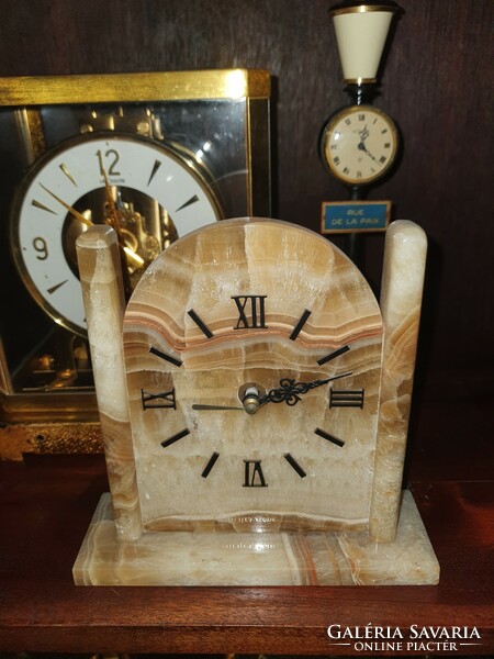 Table clock made of marble, fireplace clock, beautiful decorative object, at a good price