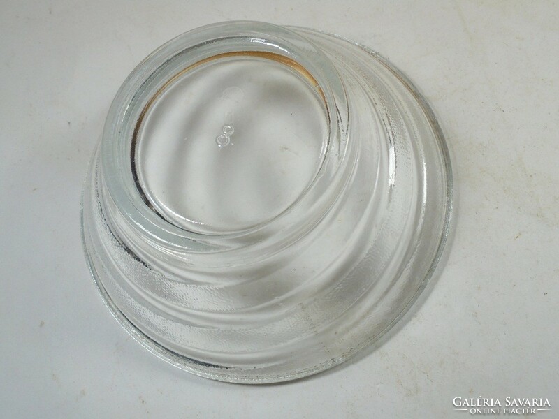 Retro old glass bowl serving compote salad bowl