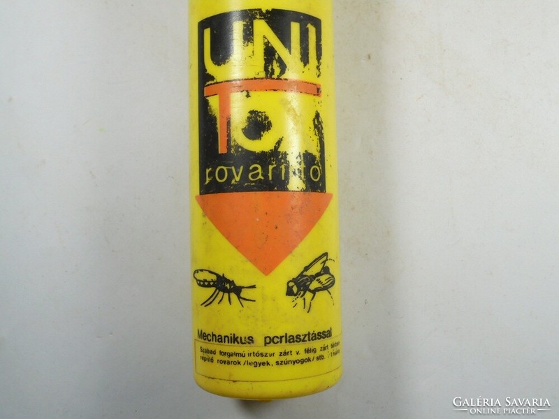 Retro régi Unitox rovarirtószer rovarirtó spray flakon - Universal ISZ Szeged - 1980-as évekből