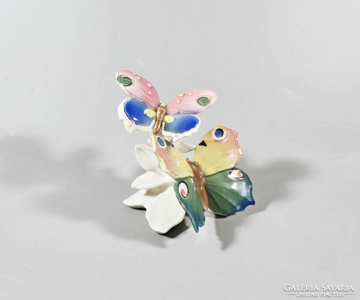 Karl ens, pair of butterflies, hand-painted antique porcelain figure, flawless! (A032)