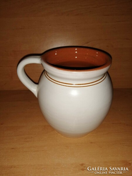 Retro glazed ceramic jug 14 cm high (14/d)