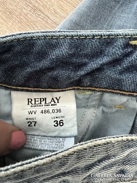 Replay denim jeans with trapeze legs