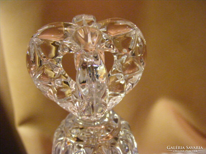 Lead crystal heart bell