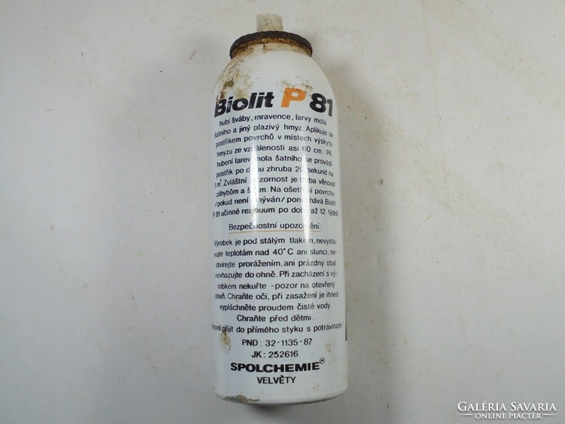 Retro régi Biolit P 81 rovarirtószer rovarirtó spray flakon - Jugoszláv gyártmány - 1980-as évekből