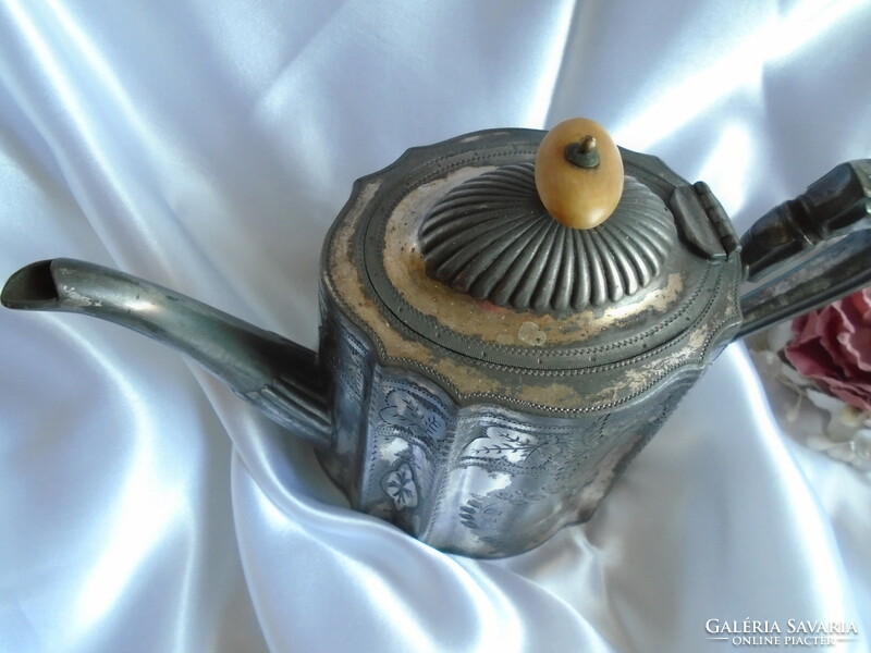 Antique English metal jug from the late 1800s.