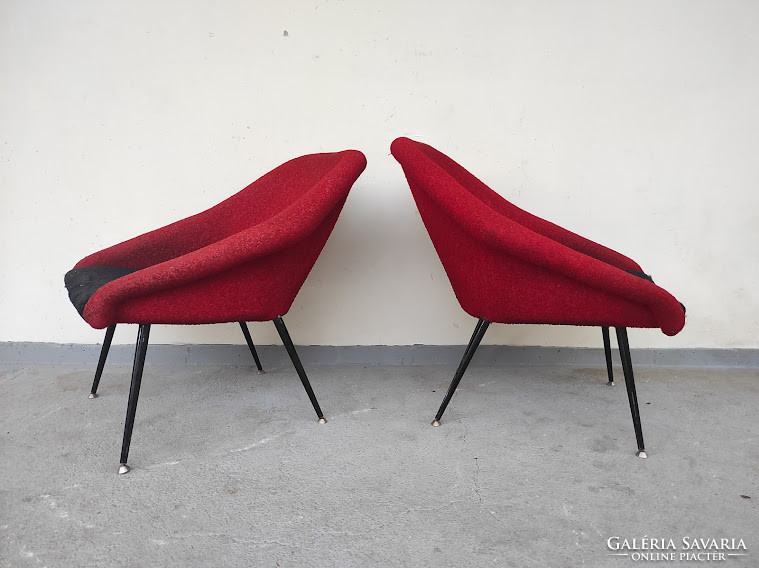 Retro furniture 2 pieces of vintage retro cologne armchair from the 1960s rare design for renovation