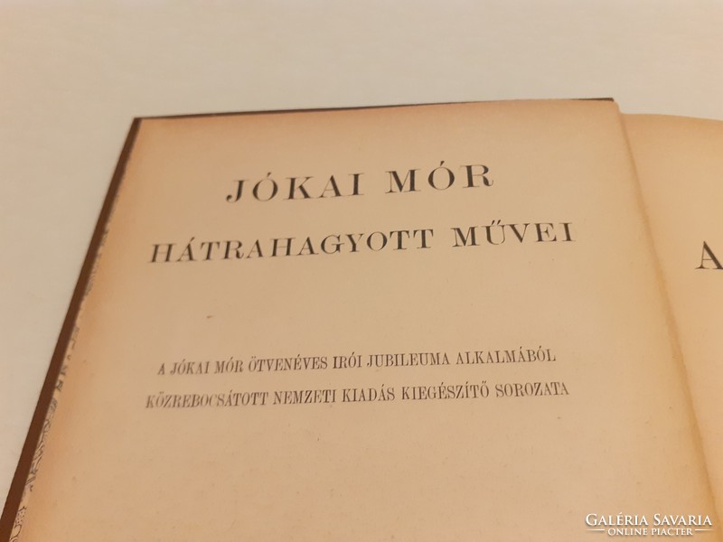 Antik könyv 1912 Egetvívó Asszonyszív Jókai Mór Hátrahagyott Művei 9. kötet