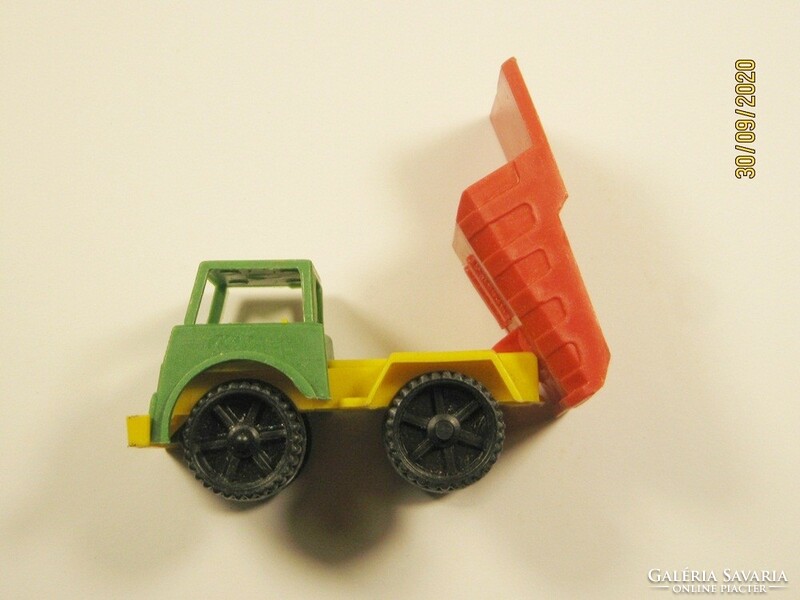 Retro játék műanyag trafikáru teherautó dömper autó kb. 1970-80-as évek