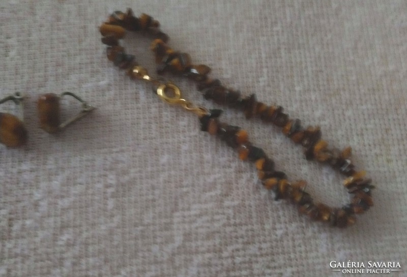 Tiger eye bracelet and clip