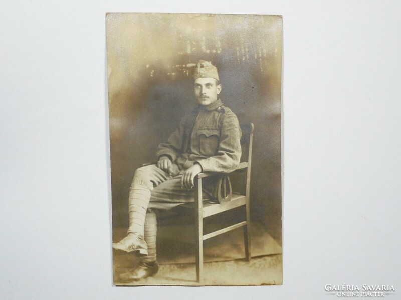 Old antique photo photograph - male human soldier from 1917