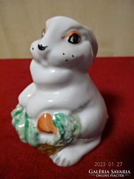 Orosz  Dulevo porcelán figura, húsvéti nyuszi. Vanneki! Jókai.