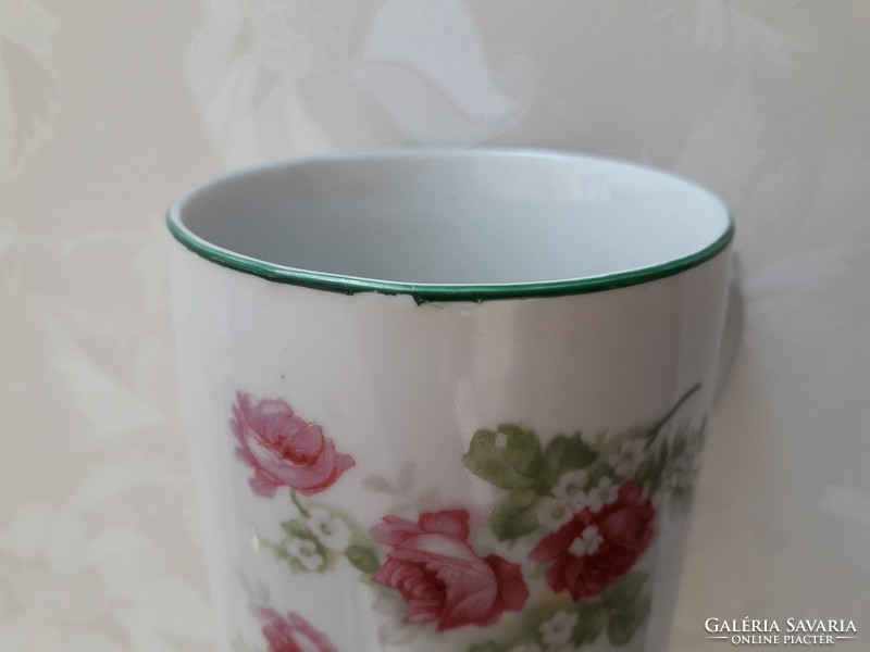 Old zsolnay porcelain rose mug tea cup