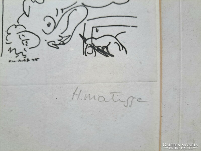 Henri Matisse: Fekvő akt (litográfia) számozott grafika