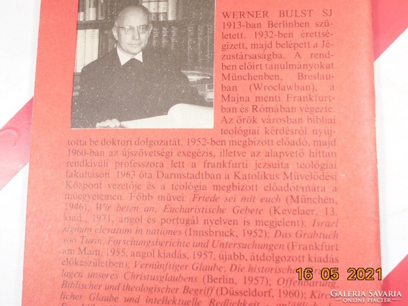 Werner Bulst Sj A Torinói lepel és a mai tudomány